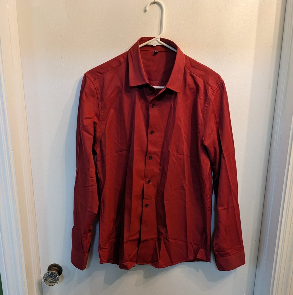 Red dress shirt